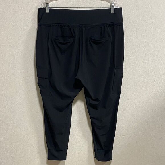 Athleta Sutton Joggers Black Travel Pants | Size 14P Petite - Picture 4 of 13